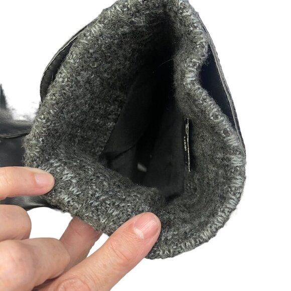 RUE21 ETC Women Ankle Boots Size 8/9 Black Snaps Buckle Low Heel Casual Goth - Picture 5 of 8